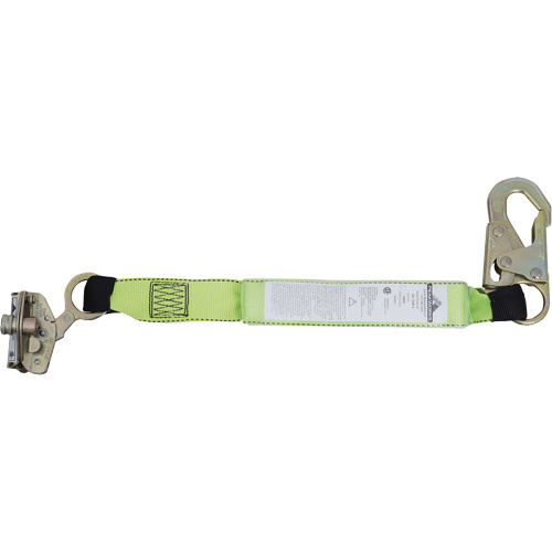 Peakworks  V8103362  SA-7206-2  Shock Absorbing Lanyard, 2', Snap Hook Center, Snap Hook Leg Ends, Polyester - Each