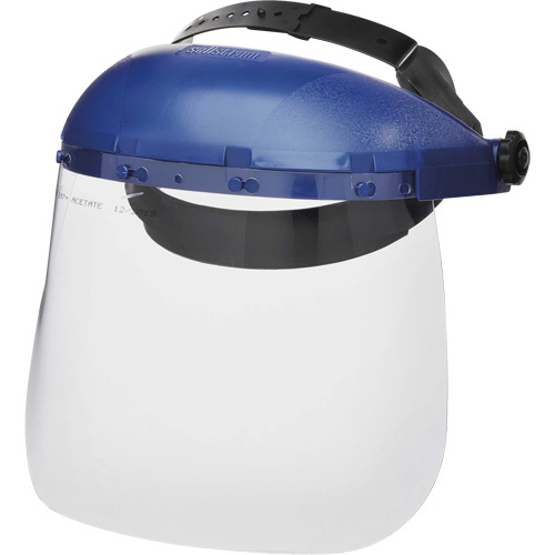 Sellstrom  S39110  390 Premium Series Single Crown Uncoated Faceshield, Acetate, Ratchet Suspension - Each