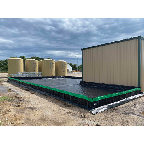 Ultratech  8400  Collapsible Wall Ultra-Containment Berm<sup>?</sup>, 748 US gal. Capacity, 10' W x 10' L x 12" H, Hinge Bracket - Each