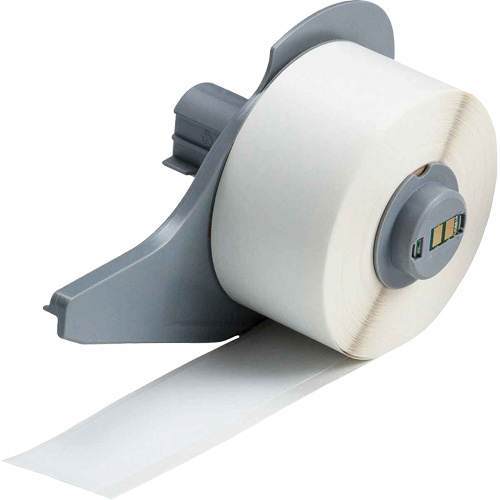Brady  M7C-1000-595-WT  All-Weather Permanent Adhesive Label Tape, Vinyl, White, 1" Width - Roll