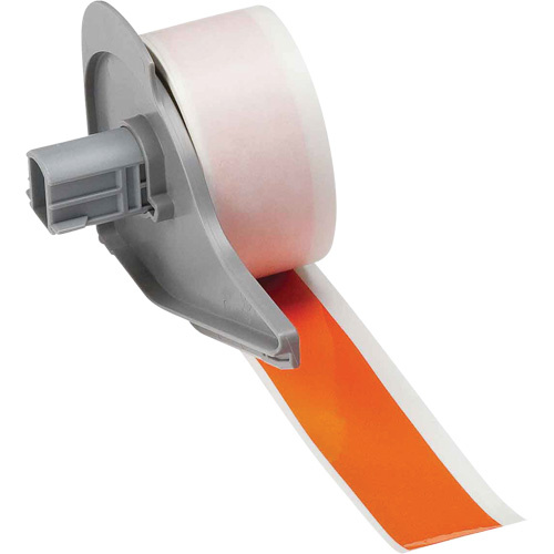 Brady  M7C-1000-595-OR  All-Weather Permanent Adhesive Label Tape, Vinyl, Orange, 1" Width - Roll
