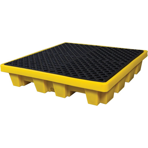 Ultratech  1230  4-Drum Nestable Ultra-Spill Pallet<sup>?</sup>, 66 US gal. Spill Capacity, 51" x 51" x 10" - Each