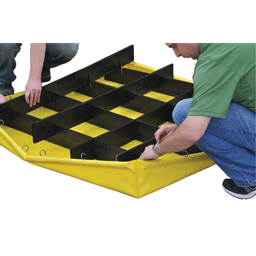 Ultratech  1341  4-Drum Flexible Ultra-Spill Pallet<sup>?</sup>, 66 US gal. Spill Capacity, 48" x 48" x 7" - Each