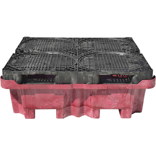 Ultratech  0801  4-Drum Ultra-Spill King<sup>?</sup> Drum Spill Pallet, 85 US gal. Spill Capacity, 51" x 51" x 17.5" - Each