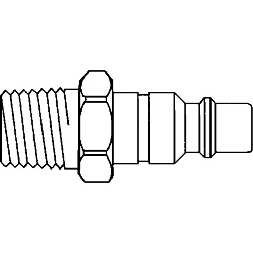 Topring  20.246  Quick Couplers - 1/4" Industrial, One Way Shut-off - Plugs, Stainless Steel - Each