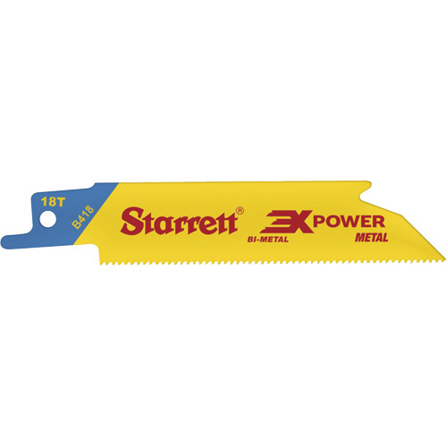 Starrett  B418-5  Fastcut? General Purpose Reciprocating Blades, Bi-Metal, 18 TPI, 4" L x 3/4" W - Pack of 5