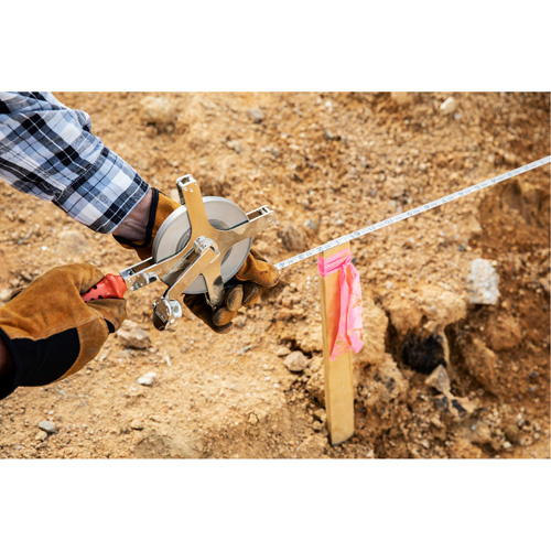 Lufkin By Crescent  C1288BLKN  Surveying & Engineer's Chrome Clad<sup>?</sup> Tape Measure with Blank Leader, 3/8" x 200' - Each