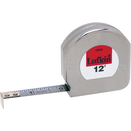 Lufkin By Crescent  C9212  Mezurall<sup>?</sup> Chrome Clad<sup>?</sup> A8 Tape Measure, 1/2" x 12' - Each