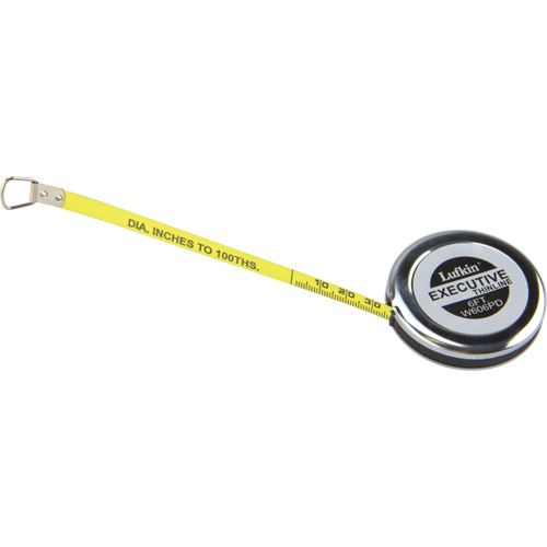 Lufkin By Crescent  W606PD  Executive<sup>?</sup> Pocket Measuring Tape, 6 mm x 6', 1" Graduations - Each