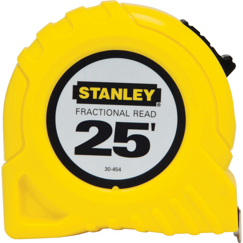 Stanley Tools  30-454  Fractional Read Tape Measure, 1" x 25', Imperial Graduations - Each