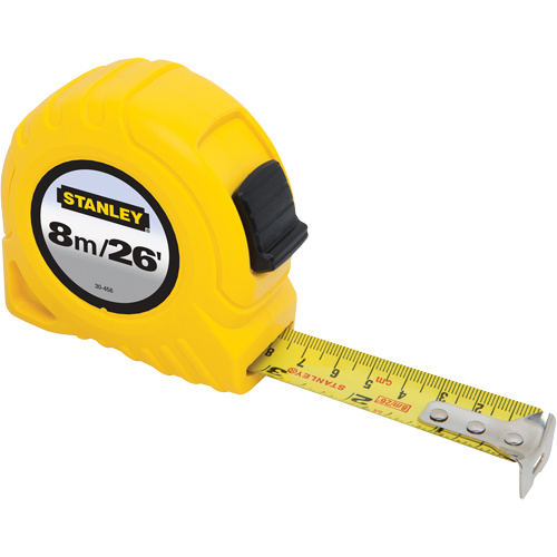 Stanley Tools  30-456  High Impact Measuring Tape, 1" x 26', 16th Milimeters Graduations - Each