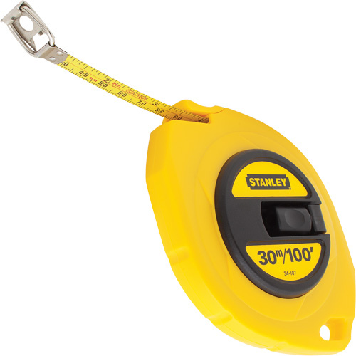 Stanley Tools  34-107  Steel Long Tape, 3/8" x 100'/30 m, Imperial & Metric Graduations - Each