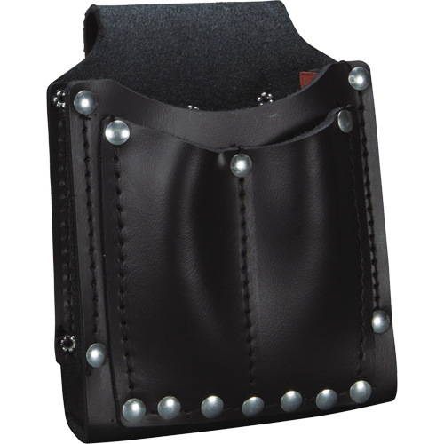 Klein Tools 5145 Utility Pouches, Multiple Tool Holder, Leather, 3 Pockets-(Each)
