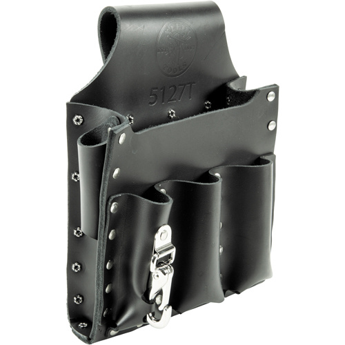 Klein Tools 5127T Tool Pouches, Multiple Tool Holder, Leather, 6 Pockets-(Each)