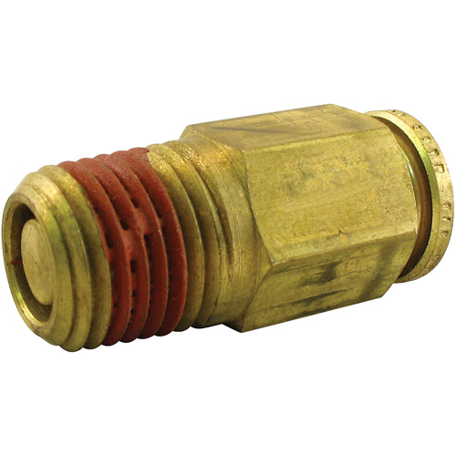 Dominion D7092-4B Push-To-Connect Male Quick Disconnect Fitting, Brass-(Each)