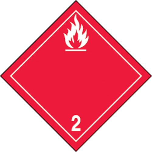 Accuform Signs TCL213EV2 TDG Shipping Labels, Class 2.1, Flammable Gases, Vinyl-(Roll of 250)