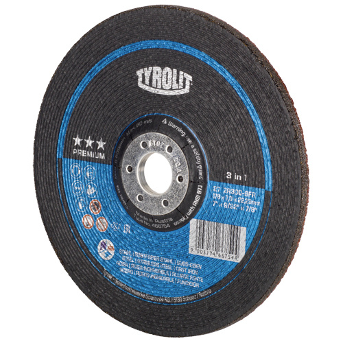 Tyrolit  466754  Grinding Wheel, 7" x 9/32", 7/8" Arbor, Type 27 - Each