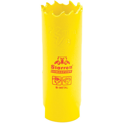 Starrett  DCH0078-G  Bi-Metal Holesaw - 7/8", 7/8", 2" Depth of Cut, Bi-Metal - Each