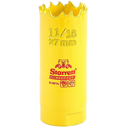 Starrett  DCH0116-G  Bi-Metal Holesaw - 1-1/16, 1-1/16", 2" Depth of Cut, Bi-Metal - Each