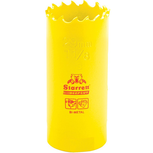 Starrett  DCH0118-G  Bi-Metal Holesaw - 1-1/8", 1-1/8", 2" Depth of Cut, Bi-Metal - Each