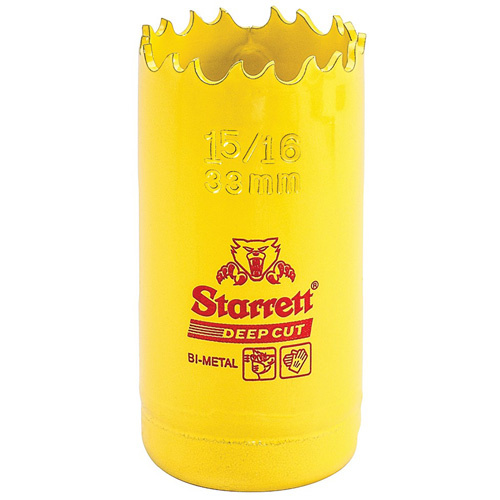 Starrett  DCH0156-G  Bi-Metal Holesaw - 1-5/16, 1-5/16", 2" Depth of Cut, Bi-Metal - Each