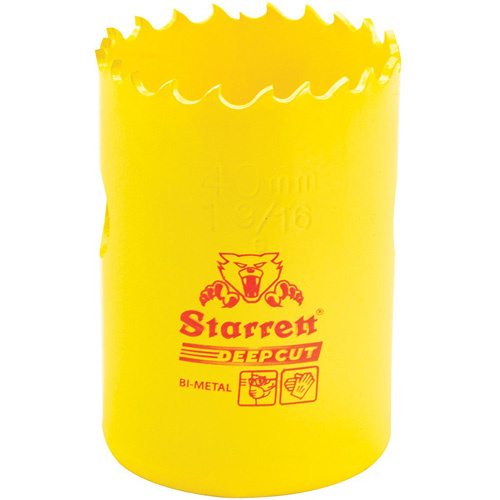 Starrett  DCH0196-G  Bi-Metal Holesaw - 1-9/16, 1-9/16", 2" Depth of Cut, Bi-Metal - Each