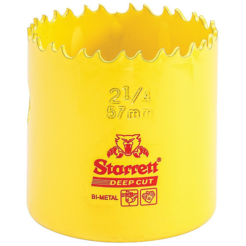Starrett  DCH0214-G  Bi-Metal Holesaw - 2-1/4", 2-1/4", 2" Depth of Cut, Bi-Metal - Each