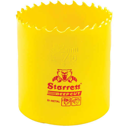 Starrett  DCH0216-G  Bi-Metal Holesaw - 2-1/16, 2-1/16", 2" Depth of Cut, Bi-Metal - Each