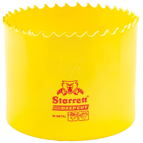 Starrett  DCH0234-G  Bi-Metal Holesaw - 2-3/4", 2-3/4", 2" Depth of Cut, Bi-Metal - Each