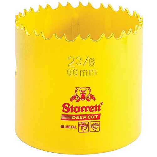 Starrett  DCH0238-G  Bi-Metal Holesaw - 2-3/8", 2-3/8", 2" Depth of Cut, Bi-Metal - Each
