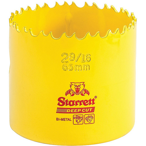 Starrett  DCH0296-G  Bi-Metal Holesaw - 2-9/16, 2-9/16", 2" Depth of Cut, Bi-Metal - Each