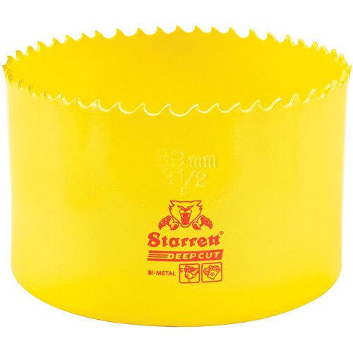 Starrett  DCH0312-G  Bi-Metal Holesaw - 3-1/2", 3-1/2", 2" Depth of Cut, Bi-Metal - Each