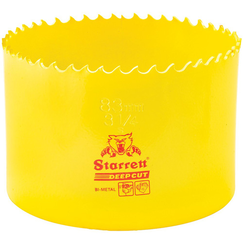 Starrett  DCH0314-G  Bi-Metal Holesaw - 3-1/4", 3-1/4", 2" Depth of Cut, Bi-Metal - Each