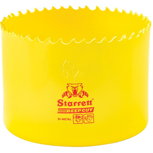 Starrett  DCH0318-G  Bi-Metal Holesaw - 3-1/8", 3-1/8", 2" Depth of Cut, Bi-Metal - Each