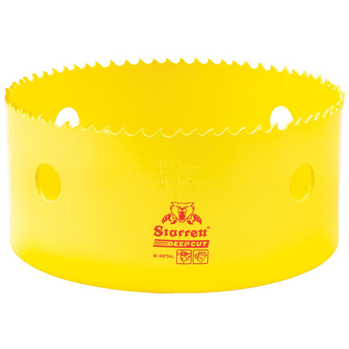 Starrett  DCH0434-G  Bi-Metal Holesaw - 4-3/4", 4-3/4", 2" Depth of Cut, Bi-Metal - Each