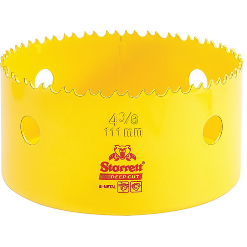 Starrett  DCH0438-G  Bi-Metal Holesaw - 4-3/8", 4-3/8", 2" Depth of Cut, Bi-Metal - Each