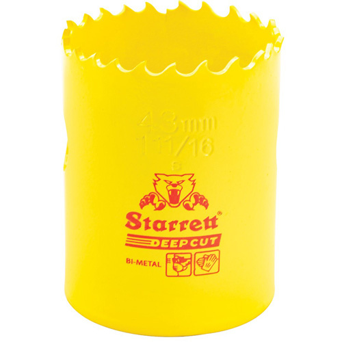 Starrett  DCH1116-G  Bi-Metal Holesaw - 1-11/1, 1-11/16", 2" Depth of Cut, Bi-Metal - Each