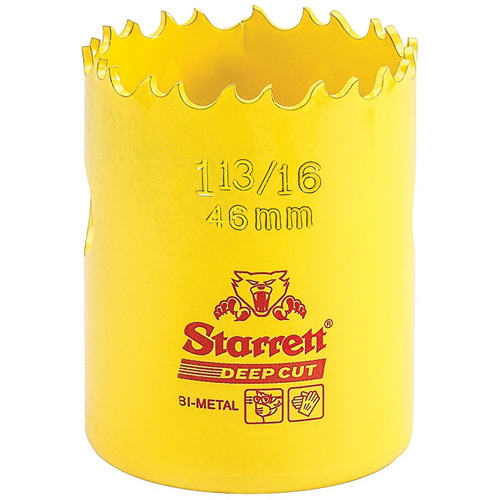 Starrett  DCH1136-G  Bi-Metal Holesaw - 1-13/1, 1-13/16", 2" Depth of Cut, Bi-Metal - Each