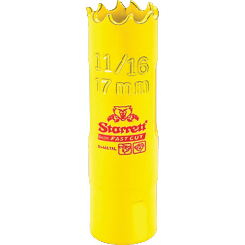 Starrett  FCH1016-G  Bi-Metal Holesaw - 11/16", 11/16", 1-5/8" Depth of Cut, Bi-Metal - Each