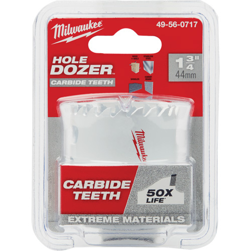 Milwaukee 49-56-0717 Hole Dozer Hole Saw, 1-3/4", 1-5/8" Depth of Cut, Carbide-(Each)