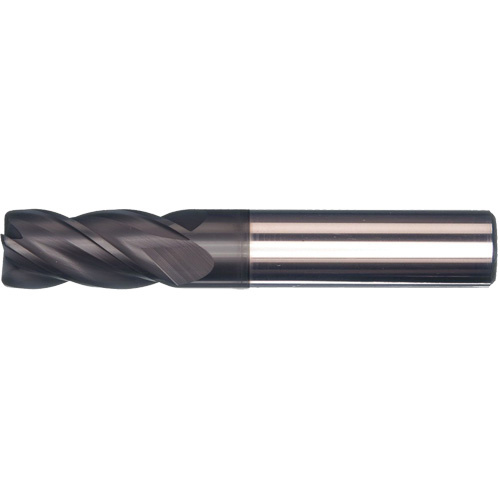 Dormer 7648687 Unequal Helix End Mill, 1/2" Dia., 3" L, 4 Flutes, 1/2" Shank, Carbide-(Each)