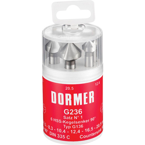 Dormer 5972710 90° Countersink Set, 6 Pieces-(Each)