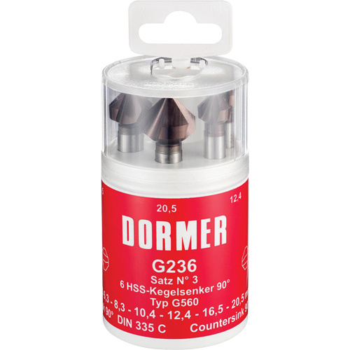 Dormer 6521338 90° Countersink Set, 6 Pieces-(Each)