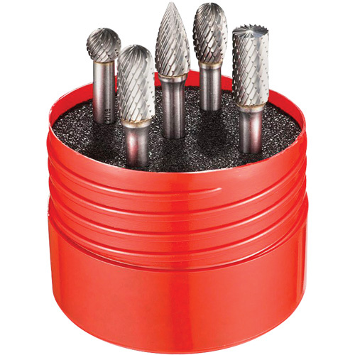 Dormer 6814221 Double Cut Rotary Burr Set, 5 Pieces-(Each)