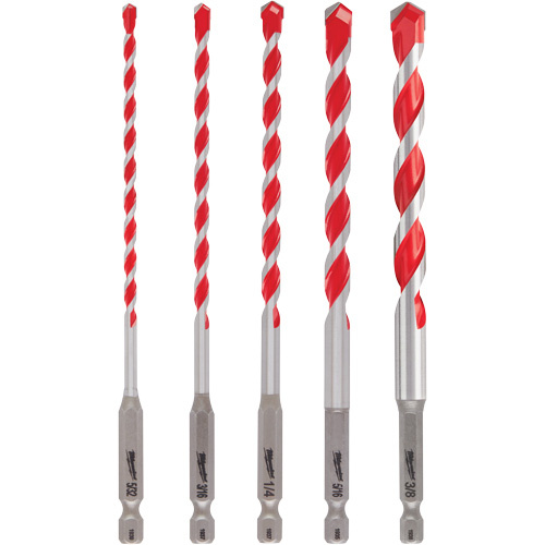 Milwaukee  48-20-9051  Shockwave? Hammer Drill Bit Set, 5 Pieces, Carbide - Each