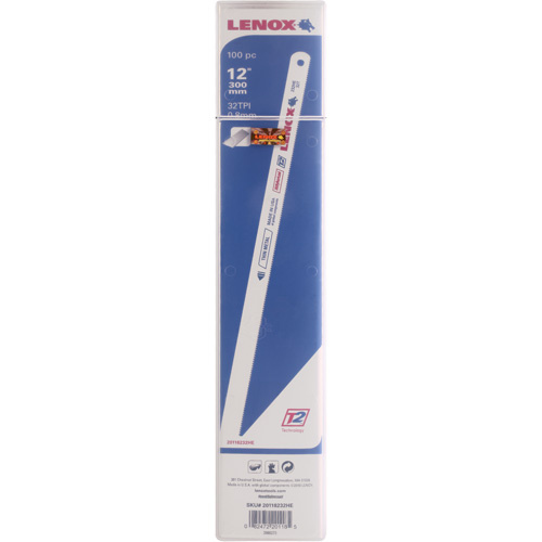 Lenox 20118232HE Hacksaw Blades, Bi-Metal, 12" L, 32 TPI-(Pack of 100)