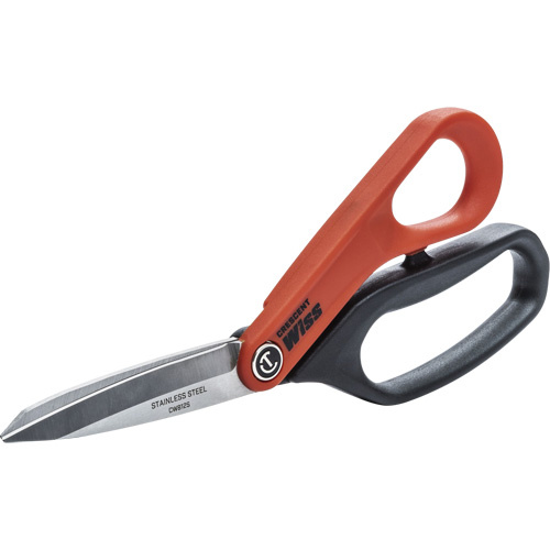 Wiss By Crescent  CW812S  Stainless Steel All Purpose Tradesman Shears, 8-1/2", Rings Handle - Each