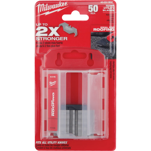 Milwaukee 48-22-1952 Hook Utility Knife Blades with Dispenser, Single Style - Pack of 50