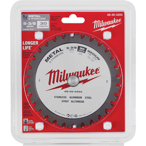 Milwaukee  48-40-4205  Circular Saw Blade, 5-3/8", 30 Teeth, Metal Use - Each