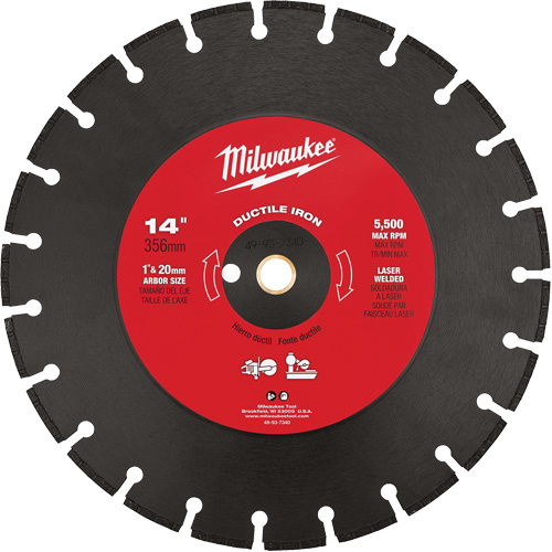 Milwaukee 49-93-7340 Circular Saw Blade, 14", Ductile Iron Use-(Each)